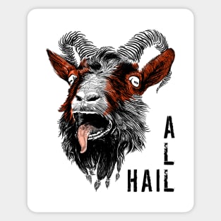 All Hail Satanic Goat Sticker